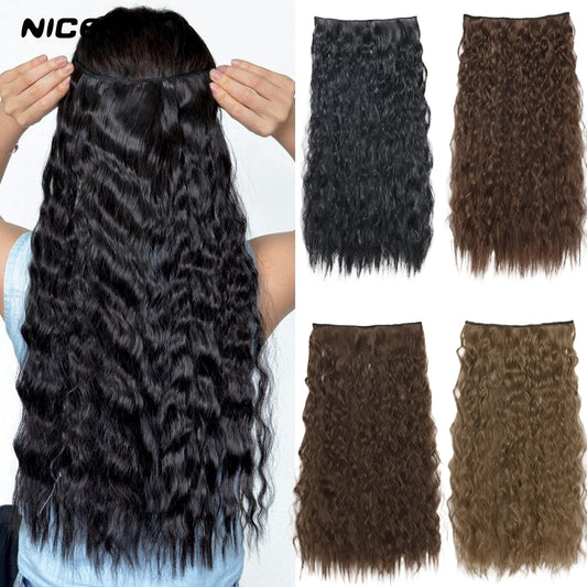 Long Wavy Synthetic Clip-in 22 inch Hair Extensions