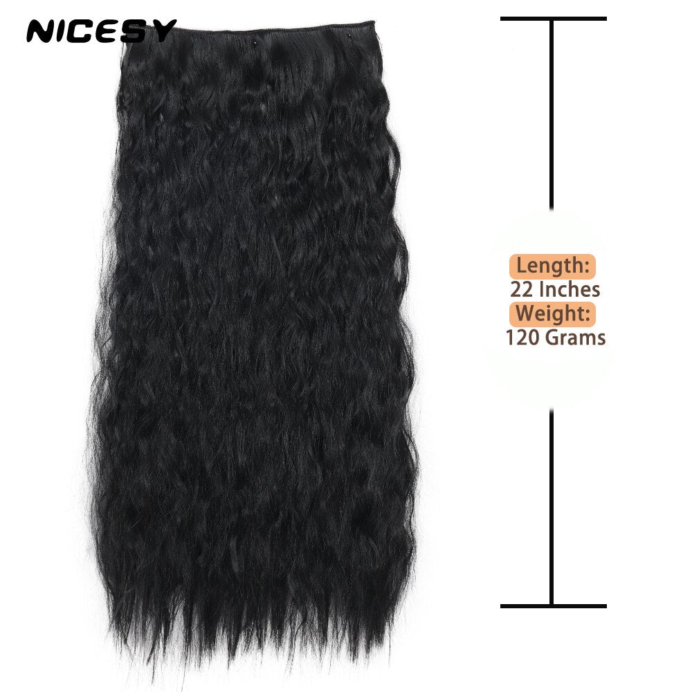 Long Wavy Synthetic Clip-in 22 inch Hair Extensions