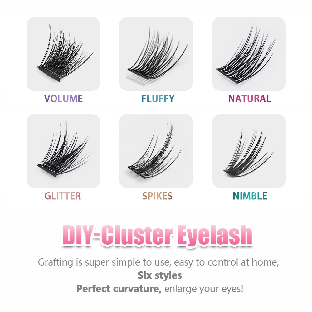 Individual Cluster Faux Mink Lashes
